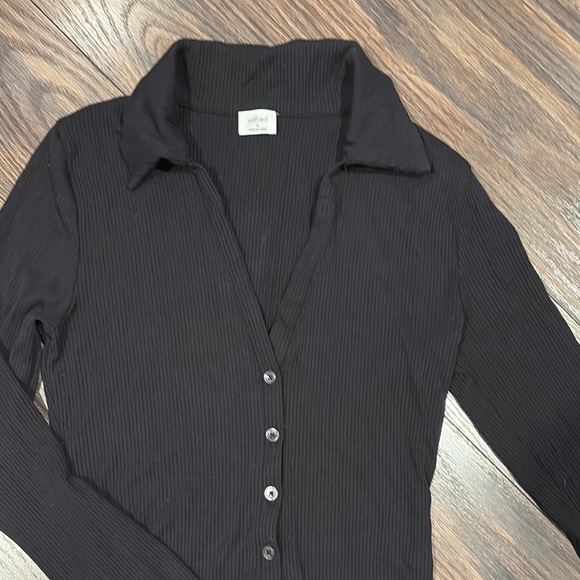 Black Long Sleeve Bodysuit by Wilfred - size small - Picture 3 of 4